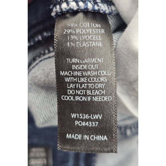 Women's - Betabrand Straight Leg 4-Pocket Yoga Denim Jeans, Size Medium Long - Picture 6 of 9